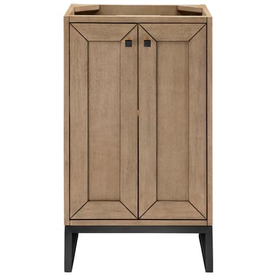 James Martin Bathroom Vanities, Single Sink Vanities, Under 30, Transitional, Light Brown, Whitewashed Walnut, Transitional, Parawood Solids, Plywood Panels and MDF, Walnut Veneers, Vanity, 840108912283, E303-V20-WW-MBK