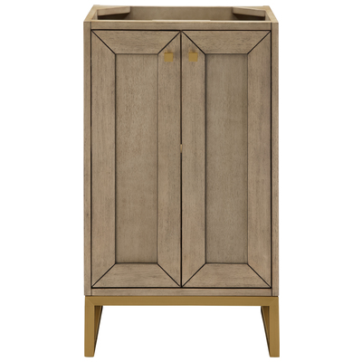 James Martin Bathroom Vanities, Single Sink Vanities, Under 30, Transitional, Light Brown, Whitewashed Walnut, Transitional, Parawood Solids, Plywood Panels and MDF, Walnut Veneers, Vanity, 840108912290, E303-V20-WW-RGD