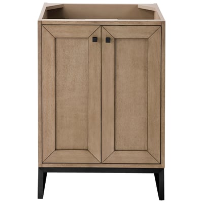 James Martin Bathroom Vanities, Single Sink Vanities, Under 30, Transitional, Light Brown, Whitewashed Walnut, Transitional, Parawood Solids, Plywood Panels and MDF, Walnut Veneers, Vanity, 840108912375, E303-V24-WW-MBK