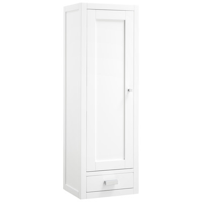 Storage Cabinets James Martin Addison E444-H12L-GW 840108913525 Hutch Bathroom White 