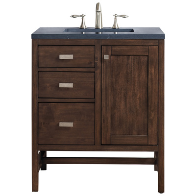 Bathroom Vanities James Martin Addison Parawood Yellow Poplar Solids Mid-Century Acacia Mid-Century Acacia E444-V30-MCA-3CSP 840108901249 Vanity Single Sink Vanities Under 30 Traditional Dark Brown With Top and Sink 