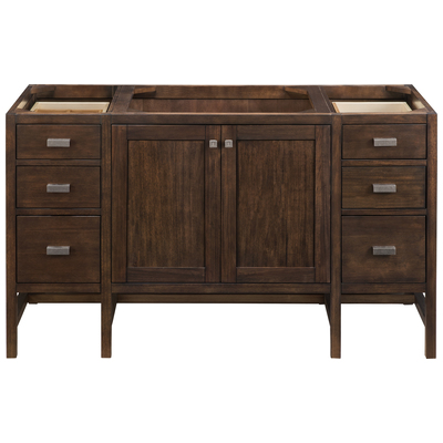 James Martin Bathroom Vanities, Single Sink Vanities, 50-70, Traditional, Dark Brown, Optional Top, Mid-Century Acacia, Traditional, Transitional, Parawood, Yellow Poplar Solids, Plywood Panels and MDF, Mango Veneers, Cabinet, 846871099572, E444-V60S