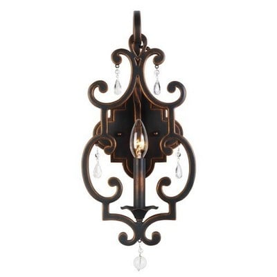 Wall Sconces Kalco Montgomery Hand Forged Wrought Iron | Cry Antique Copper Indoor 2631AC 0720062001219 ADA Sconce Gothic SCONCE Transitional Indoor 