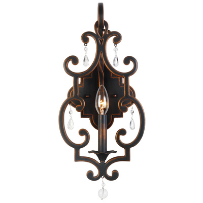 Wall Sconces Kalco Montgomery Hand Forged Wrought Iron | Cry Vintage Iron Indoor 2631VI 0720062118832 ADA Sconce Gothic SCONCE Transitional Indoor 