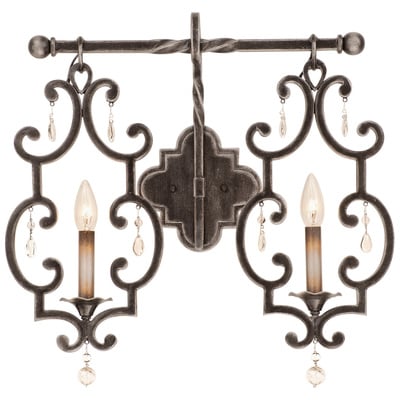 Wall Sconces Kalco Montgomery Hand Forged Wrought Iron | Cry Antique Copper Indoor 2632AC 0720062118856 ADA Sconce Gothic Transitional Indoor 