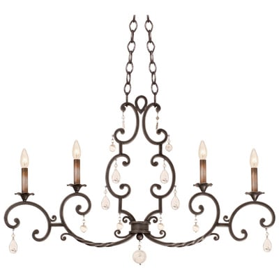 Billiard and Island Lighting Kalco Montgomery Hand Forged Wrought Iron | Cry Antique Copper Indoor 2636AC 0720062118948 Island Gothic Transitional Crystal Hand Forged Iron Hand Antique Metal Bronze Zinc Copp 