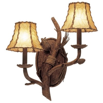 Kalco main, Rustic Lodge, Hand Forged Wrought Iron | Leather, Indoor, Wall Sconce, 0720062132272, 3035PD/8045
