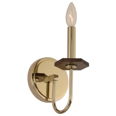 Wall Sconces Kalco Lassen Steel | Wood Champagne Gold Indoor 304921CG 0720062294925 Wall Sconce Gold Naturally Inspired Indoor 