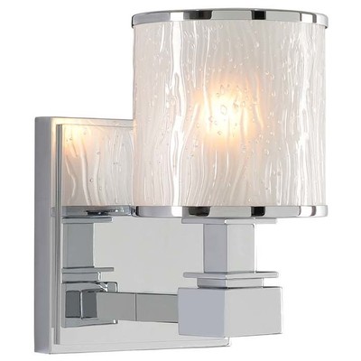 Bathroom Lighting Kalco Destin Heavy Gauge Steel | Water Glas Chrome Indoor 313531CH 0720062284759 Bath Classic Modern Classic Modern Indoor 1 Light 2 Light 3 Light 4 Ligh Frosted Glass Bronze Brushed Chrome Frosted 