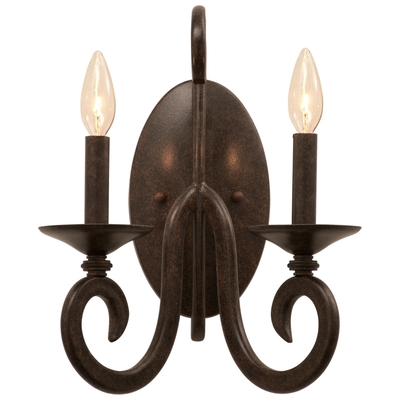 Kalco main, Gothic, Hand Forged Wrought Iron, Indoor, Wall Sconce, 0720062187586, 3272TO/S195