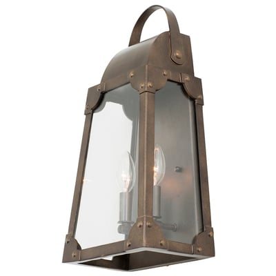 Wall Sconces Kalco Arlington Aluminum | Glass Aged Bronze Outdoor 403720AGB 0720062280195 Wall Sconce Classic Modern Classic Modern Outdoor 