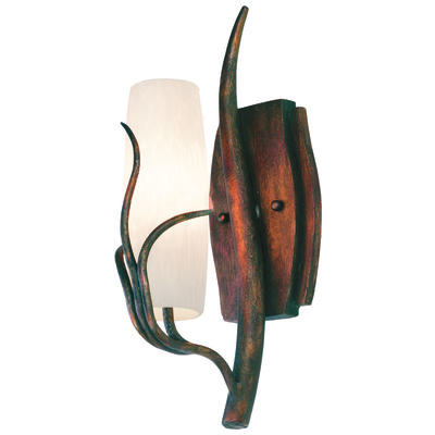 Wall Sconces Kalco Napa Hand Forged Wrought Iron | Gla Golden Wheat Cylinder Snowflake Glass Indoor 4761GW/SNOW 0720062119549 Wall Sconce Whitesnow Naturally Inspired Indoor 