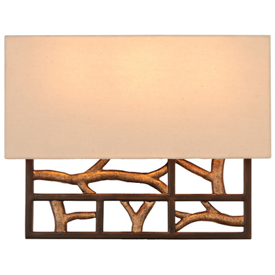 Wall Sconces Kalco Hudson Hand Forged Wrought Iron | Lin Bronze Gold Indoor 501131BZG 0720062281345 Wall Sconce Gold Naturally Inspired SCONCE Indoor 