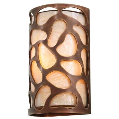 Wall Sconces Kalco Gramercy Plasma Cut Wrought Iron | Moth Copper Patina Indoor 501921CP 0720062285183 Wall Sconce Naturally Inspired SCONCE Indoor 