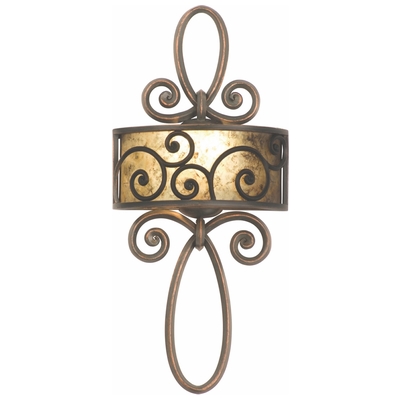 Wall Sconces Kalco Windsor Hand Forged Iron | Mica Antique Copper Indoor 5405AC 0720062239865 ADA Sconce Silver Contemporary SCONCE Transition Indoor 