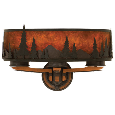 Wall Sconces Kalco Aspen Hand Forged Wrought Iron | Woo Natural Iron Indoor 5815NI 0720062007754 Wall Sconce Art Deco Rustic Lodge SCONCE T Indoor 