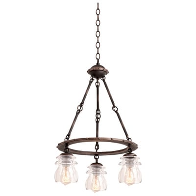 Chandelier Kalco Brierfield Hand Forged Wrought Iron | Ins Antique Copper Indoor 6319AC 0720062031421 Chandelier 5 to 8 Light 5-light 5 light 5 