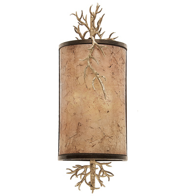 Wall Sconces Kalco Oakham Hand Forged Iron | Mica Bronze Gold Indoor 6612BZG 0720062260623 ADA Sconce Gold Naturally Inspired SCONCE Indoor 