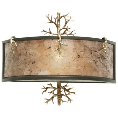 Wall Sconces Kalco Oakham Hand Forged Iron | Mica Bronze Gold Indoor 6616BZG 0720062260661 ADA Sconce Gold Naturally Inspired SCONCE Indoor 