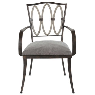 Chairs Kalco Belmont Hand Forged Wrought Iron Florence Gold Indoor 800402FG 0720062285572 Chair Gold Accent Chairs AccentArmChairs 