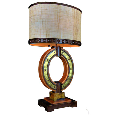 Table Lamps Kalco Aspen Hand Forged Wrought Iron | Woo Natural Iron Indoor 895NI 0720062009666 Table Lamp Art Deco Rustic Lodge TABLE Tr Blown Glass Crystal Cement L 