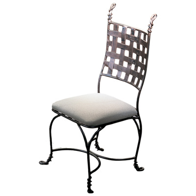 Kalco Chairs, Gothic, Hand Forged Wrought Iron | Tempered Glass | Commercial Fabric, Outdoor, Chair, 0720062011034, F100BA