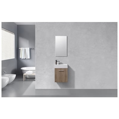 Bathroom Vanities KubeBath Bliss BSL18-BTN 0710918197197 Under 30 Modern Wall Mount Vanities With Top and Sink 25 