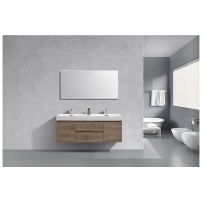 Bathroom Vanities KubeBath Bliss BSL60D-BTN 0710918197258 Double Sink Vanities 50-70 Modern Wall Mount Vanities With Top and Sink 25 