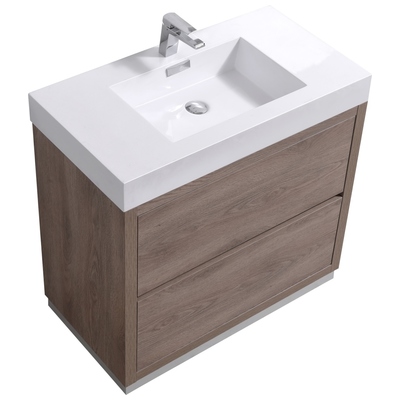 Bathroom Vanities KubeBath Bliss FMB36-BTN 0710918197333 30-40 Modern With Top and Sink 25 