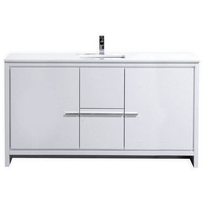Bathroom Vanities KubeBath Dolce White AD660SGW 0707568643006 50-70 Modern White With Top and Sink 25 