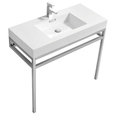 Bathroom Vanities KubeBath Haus White CH40 0707568644652 30-40 Modern White With Top and Sink 25 