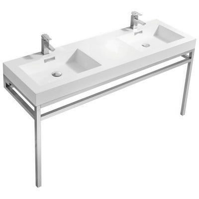 Bathroom Vanities KubeBath Haus White CH60D 0707568644676 Double Sink Vanities 50-70 Modern White With Top and Sink 25 