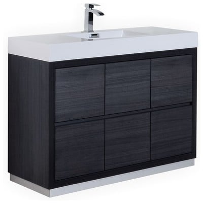 Bathroom Vanities KubeBath Bliss Gray FMB48-GO 0707568640524 40-50 Modern Gray With Top and Sink 25 
