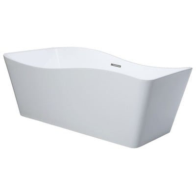 KubeBath Free Standing Bath Tubs, Whitesnow, Acrylic, Chrome, 0707568644058, KFST7659