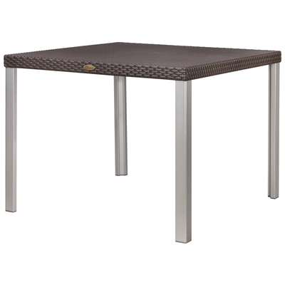 Lagoon Furniture Outdoor Tables, Brown,sable, ALUMINUM,Polypropylene / Aluminum,Polypropylene,Rattan, Brown, Polypropylene / Aluminum, Outdoor Rattan Dinning Table, 681944002277, 7020N3-D2LGS
