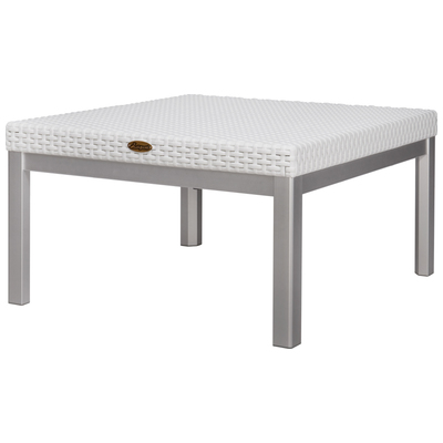 Lagoon Furniture Outdoor Tables, White,snow, ALUMINUM,Polypropylene / Aluminum,Polypropylene,Rattan, White, Polypropylene / Aluminum, Outdoor Rattan Coffee Table, 681944002376, 7022W8-C2LGS