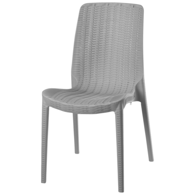 Outdoor Chairs and Stools Lagoon Furniture Rue Polypropylene Grey 7025G6-SSLGS 681944000945 Outdoor Rattan Chair Gray Grey Grey Polypropylene Rattan 