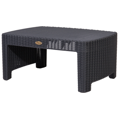 Lagoon Furniture Outdoor Tables, Black,ebony, Polypropylene,Rattan, Black, Polypropylene, Outdoor Rattan Coffee Table, 681944001577, 7026K3-CTLGS