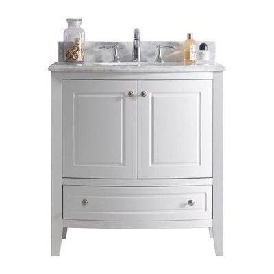 Bathroom Vanities Laviva Estella Solid Oak Wood/Plywood/Marble White 3130709-32W-WC 683318987005 Vanity + Countertop 30-40 Transitional white 25 