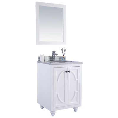 Bathroom Vanities Laviva Odyssey Solid Oak Wood/Plywood/Marble White 313613-24W-WS 683318987449 Vanity + Countertop Double Sink Vanities Under 30 Traditional white 25 