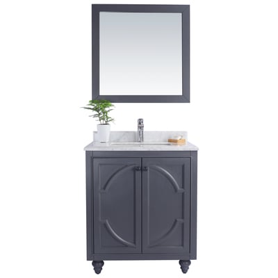 Bathroom Vanities Laviva Odyssey Solid Oak Wood/Plywood/Marble Grey 313613-30G-WC 706970287051 Vanity + Countertop Double Sink Vanities Under 30 Traditional Gray 25 