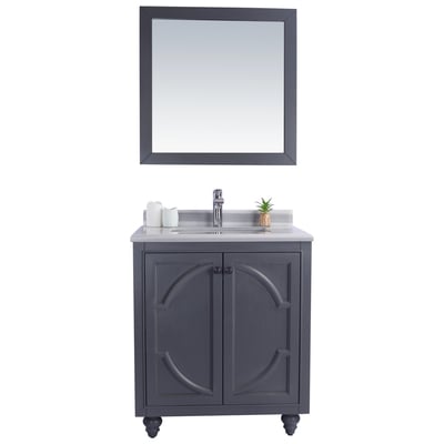 Bathroom Vanities Laviva Odyssey Solid Oak Wood/Plywood/Marble Grey 313613-30G-WS 706970287075 Vanity + Countertop Double Sink Vanities Under 30 Traditional Gray 25 