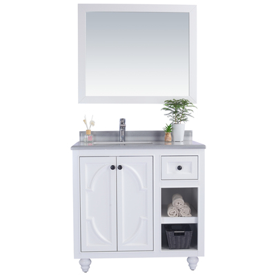 Bathroom Vanities Laviva Odyssey Solid Oak Wood/Plywood/Marble White 313613-36W-WS 706970287143 Vanity + Countertop Double Sink Vanities 30-40 Traditional white 25 