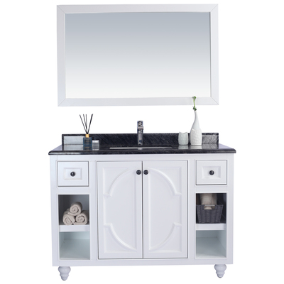 Bathroom Vanities Laviva Odyssey Solid Oak Wood/Plywood/Marble White 313613-48W-BW 706970287228 Vanity + Countertop Double Sink Vanities 40-50 Traditional white 25 