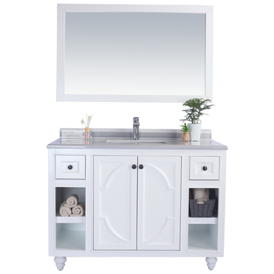 Bathroom Vanities Laviva Odyssey Solid Oak Wood/Plywood/Marble White 313613-48W-WS 706970287204 Vanity + Countertop Double Sink Vanities 40-50 Traditional white 25 