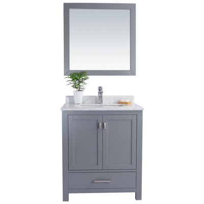 Bathroom Vanities Laviva Wilson Solid Oak Wood/Plywood/Marble Grey 313ANG-30G-WC 706970289925 Vanity + Countertop Under 30 Modern Gray Cabinets Only 25 