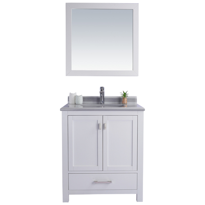 Bathroom Vanities Laviva Wilson Solid Oak Wood/Plywood/Marble White 313ANG-30W-WS 680063902741 Vanity + Countertop Under 30 Modern white Cabinets Only 25 