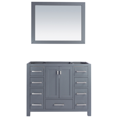 Laviva Bathroom Vanities, 40-50, Modern, Gray, Cabinets Only, Contemporary/Modern, No, Solid Oak Wood/Plywood, Vanities, 706970290006, 313ANG-42G