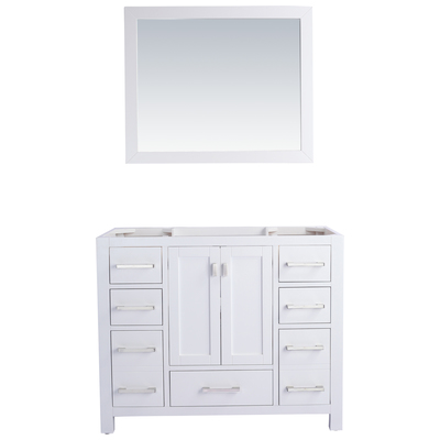 Bathroom Vanities Laviva Wilson Solid Oak Wood/Plywood White 313ANG-42W 706970290013 Vanities 40-50 Modern white Cabinets Only 25 