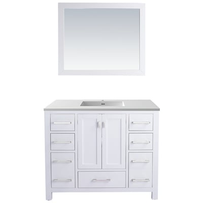 Bathroom Vanities Laviva Wilson Solid Oak Wood/Plywood/Marble White 313ANG-42W-MW 685757784184 Vanity + Countertop white 25 